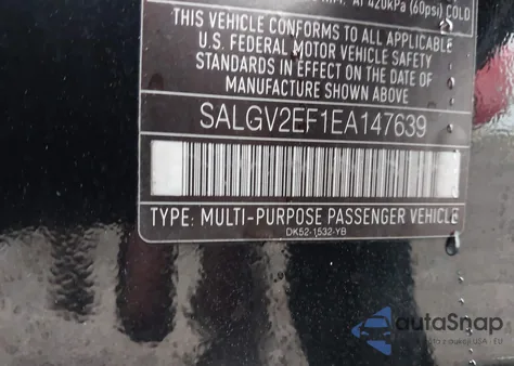 2014 Land Rover Range Rover 5.0L V8 Supercharged Autobiography z USA, uszkodzony, nr VIN SALGV2EF1EA147639